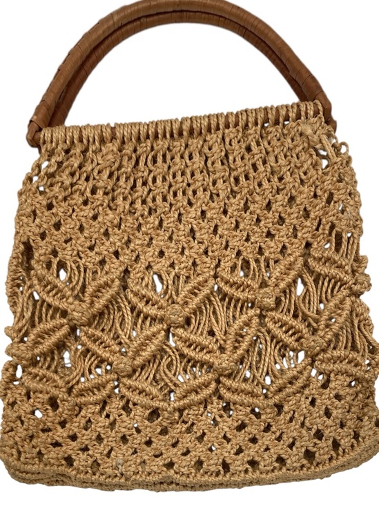 Unbranded Handbags - Unbranded Handmade Straw Tote Bag with Wicker Handles